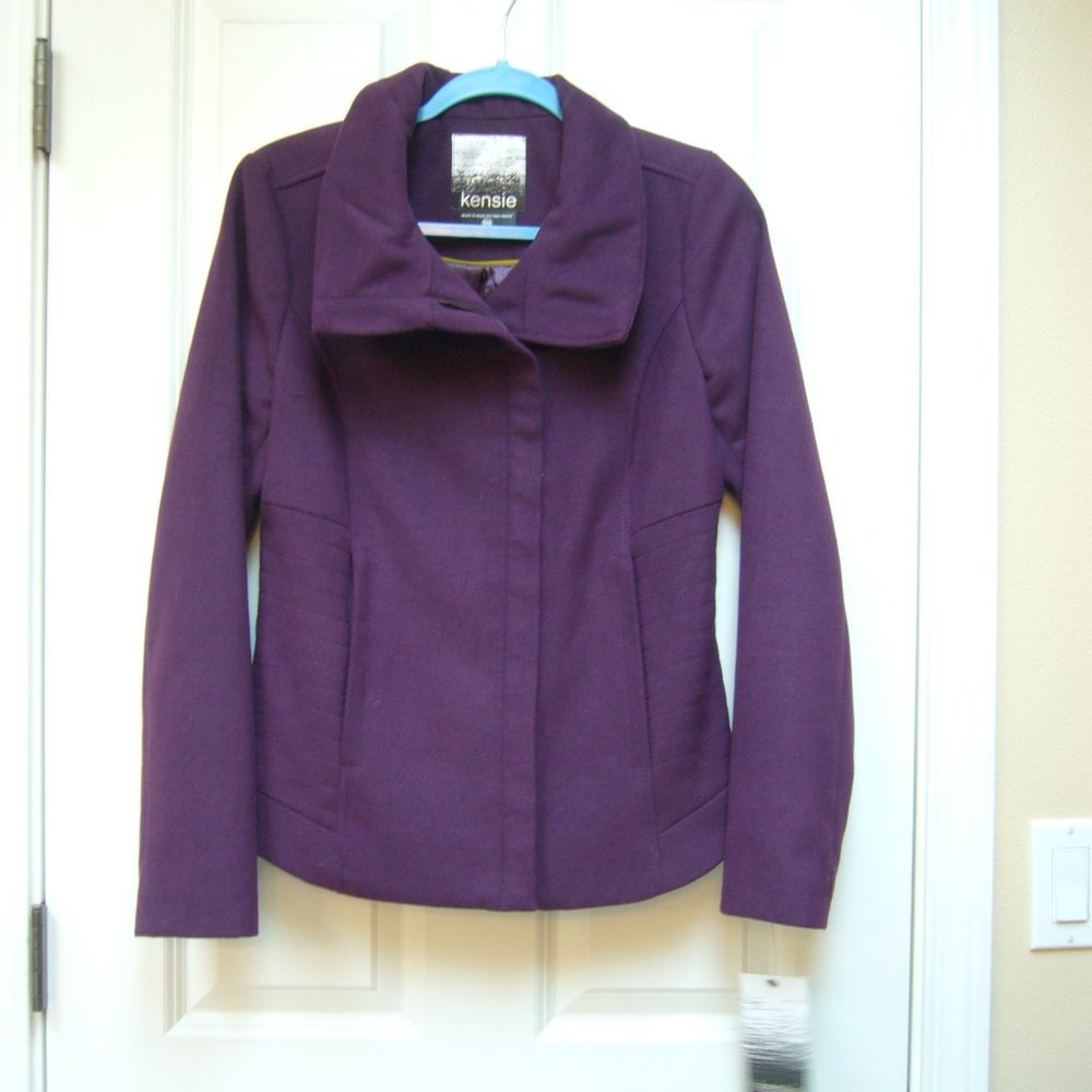 New Kensie Plush Purple Coat